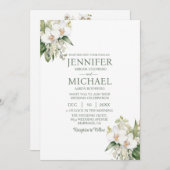 All in One White Orchids Wedding Invitations (Devant / Derrière)