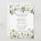 All in One White Orchids Wedding Invitations (Devant)