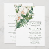 All in One White Orchids Wedding Invitations (Devant / Derrière)