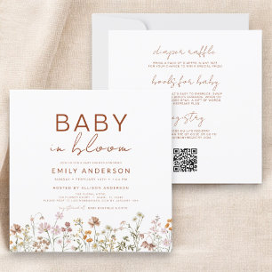 All in One Wildflower Baby in Bloom Shower Kaart