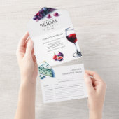 All-in-One Wine Bruids Douche Uitnodigingen (Afscheurbaar)