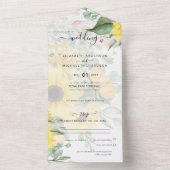 All Inclusive Zonnebloemen Rustieke Bruiloft RSVP All In One Uitnodiging (Binnen)