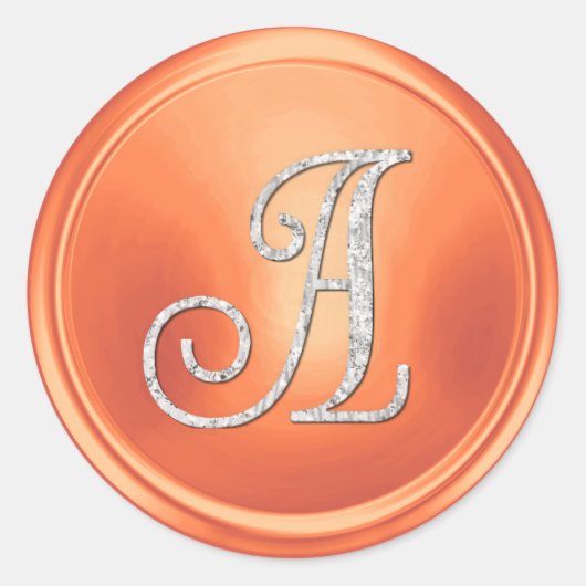 ALL INITIALS Silver Monogram 3 Copper Ronde Sticker (Voorkant)