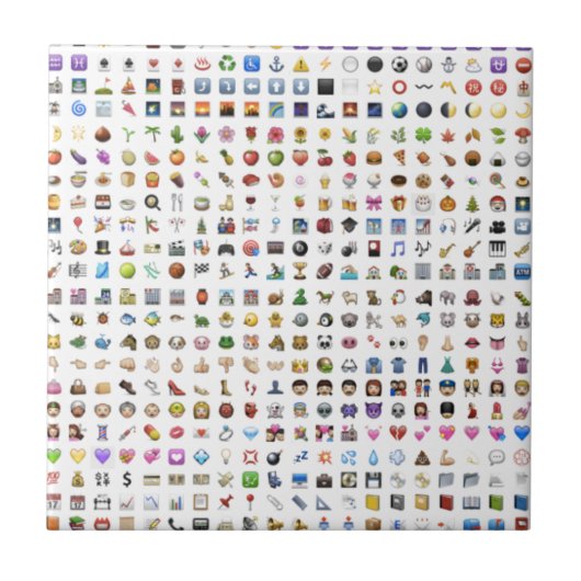All iPhone / iOS emojis Tegeltje (Voorkant)