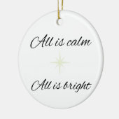 All Is Calm, All Is Bright Ceramic Ornament (Links)
