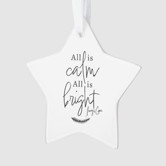 All Is Calm All is Bright Modern Acrylique Ornemen (devant)