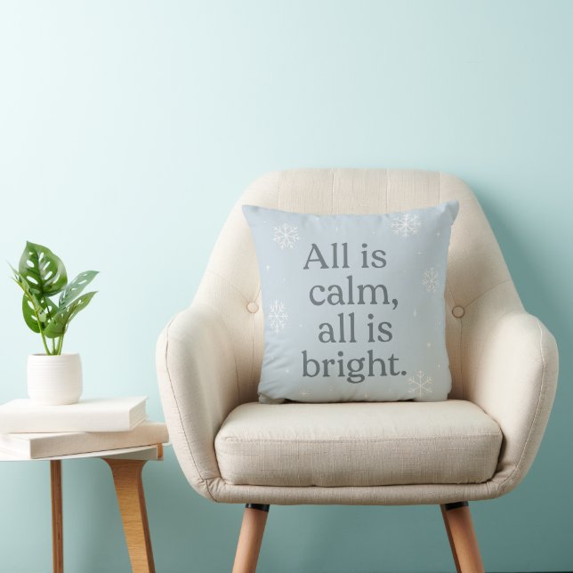All Is Calm, All Is Bright – Snowlight Calm Scandi Kussen (Stoel)