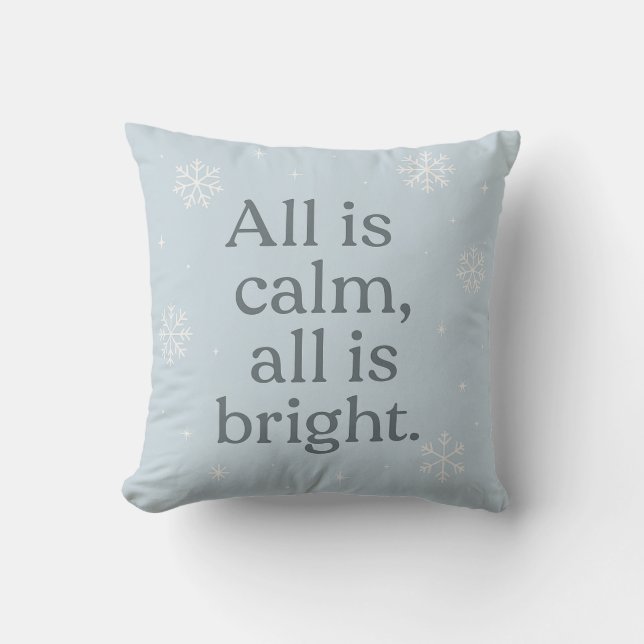 All Is Calm, All Is Bright – Snowlight Calm Scandi Kussen (Voorkant)