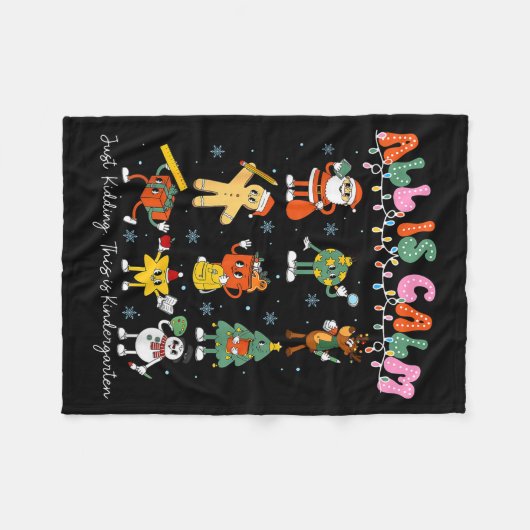 All Is Calm Kindergarten Teacher Christmas Teach M Fleece Deken (Voorkant (Horizontaal))