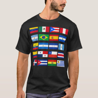 All Latin American Flags Latino Hispanic Heritage T-shirt