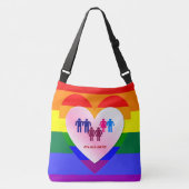 All Love Pride Heart Couples Crossbody Tas (Voorkant)