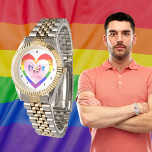 All Love Pride Heart Couples Horloge