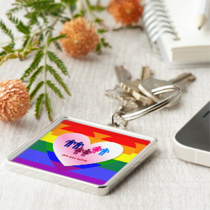 All Love Pride Heart Couples Sleutelhanger