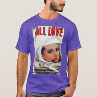All Love stripboekomslag Astronaut Meisje T-shirt