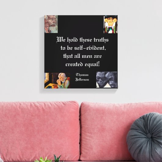 ALL MEN ARE EQUAL CANVAS AFDRUK (Insitu (Woonkamer))