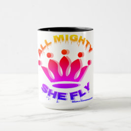 All Mighty She Fly Koffiebeker Meerkleurig Ontwerp Mok