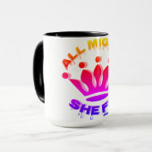 All Mighty She Fly Koffiebeker Meerkleurig Ontwerp Mok (Voorkant links)