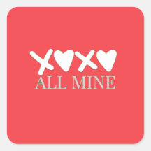 ALL MINE XOXO Valentijnsshirt - Minimaal Love Desi