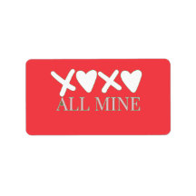 ALL MINE XOXO Valentijnsshirt - Minimaal Love-ontw