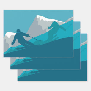 All Mountain Skiing Inpakpapier Vel