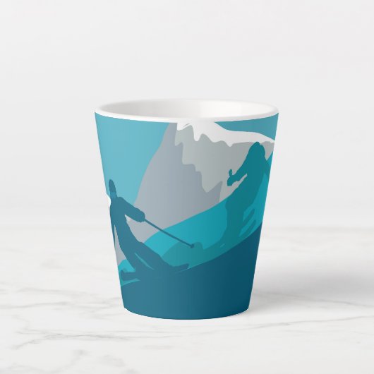 All Mountain Skiing Latte Mok (Voorkant)
