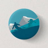All Mountain Skiing Ronde Button 3,2 Cm (Voorkant)