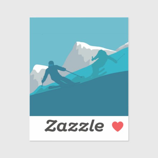 All Mountain Skiing Sticker (Vel)