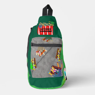 All My Friends are Zombies Print Knip Naai Tas