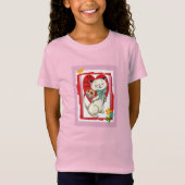 "All My Love" Retro Cat Girl's Valentijn T-shirt (Voorkant)
