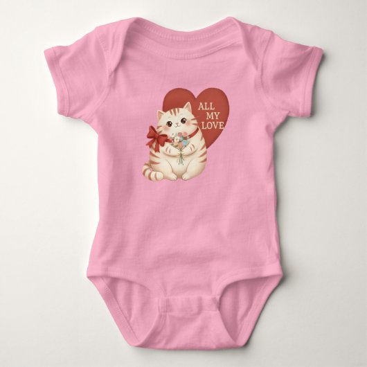 All My Love Tabby Cat Romper (Voorkant)