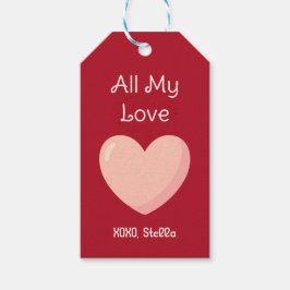 All My Love Valentine Gift Tag Cadeaulabel