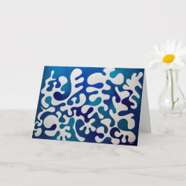 All Occasion Blue Abstract Greeting Card Kaart
