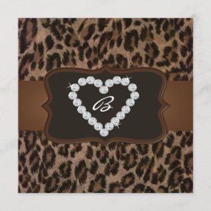 All Occasion Cheetah Print Diamond Birthday Party Kaart