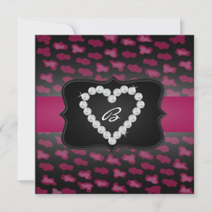 All Occasion Cheetah Print Diamond Birthday Party Kaart