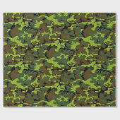 All-occasion green/black hunter camouflage cadeaupapier (Vlak)