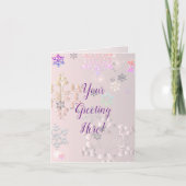 All Occasion Roze Sneeuwvlok Kaart (Voorkant)