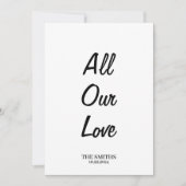 All Our Love Carte de remerciements - One Side for (Devant)
