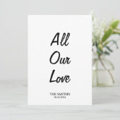All Our Love Carte de remerciements - One Side for (Debout devant)