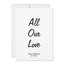 All Our Love Dank U Kaart - Eenzijdig voor notitie