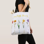 All-over geboortemaand Flower Canvas tas (Dichtbij)