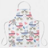 All Over Print Apron Baby Stork Stroller Elephant  Schort (Voorkant)