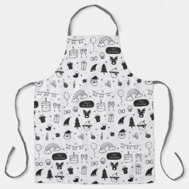 All-over Print Apron, groot Schort