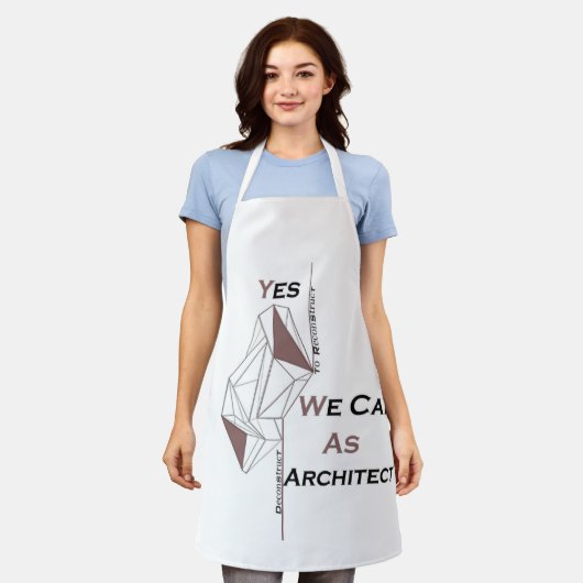 All-over Print Apron, medium Schort (Gedragen)