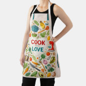 All-Over Print Apron, Medium Schort (Insitu)