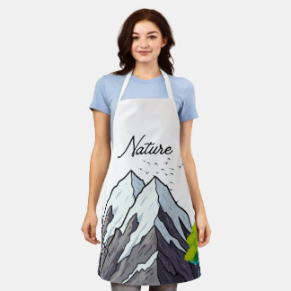 All-Over Print Apron, Medium Schort