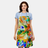 All-over Print Apron, medium Schort (Gedragen)