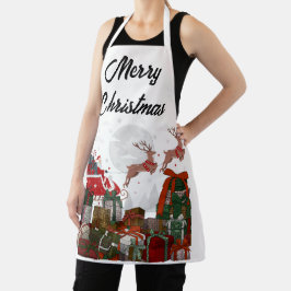 All-Over Print Apron, Medium Schort