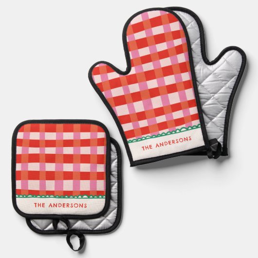 All-over Print Apron Ovenwant & Pannenlap Set (Voorkant / Achterkant)