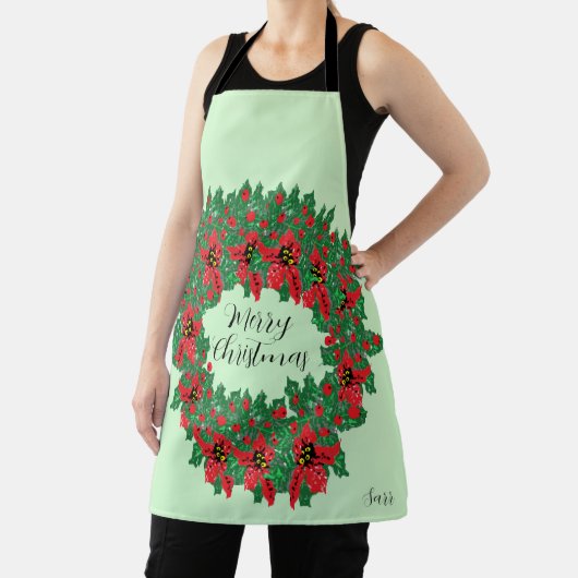 All-over Print Apron: prettig kerstfeest Schort (Insitu)