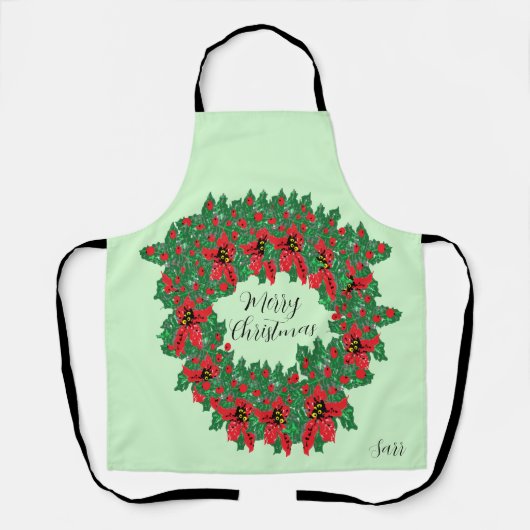 All-over Print Apron: prettig kerstfeest Schort (Voorkant)